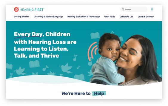 The Hearing First website homepage